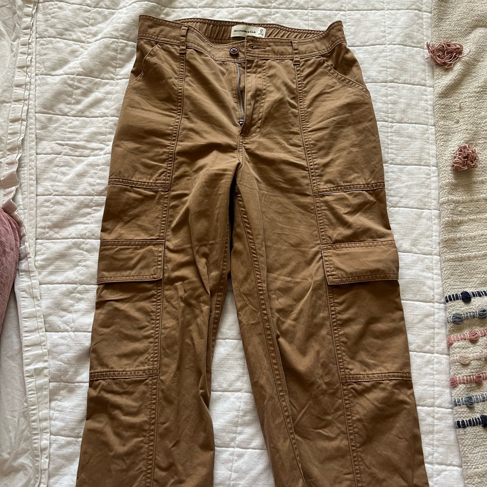 Abercrombie & Fitch Brown Straight-Leg Cargo Pants